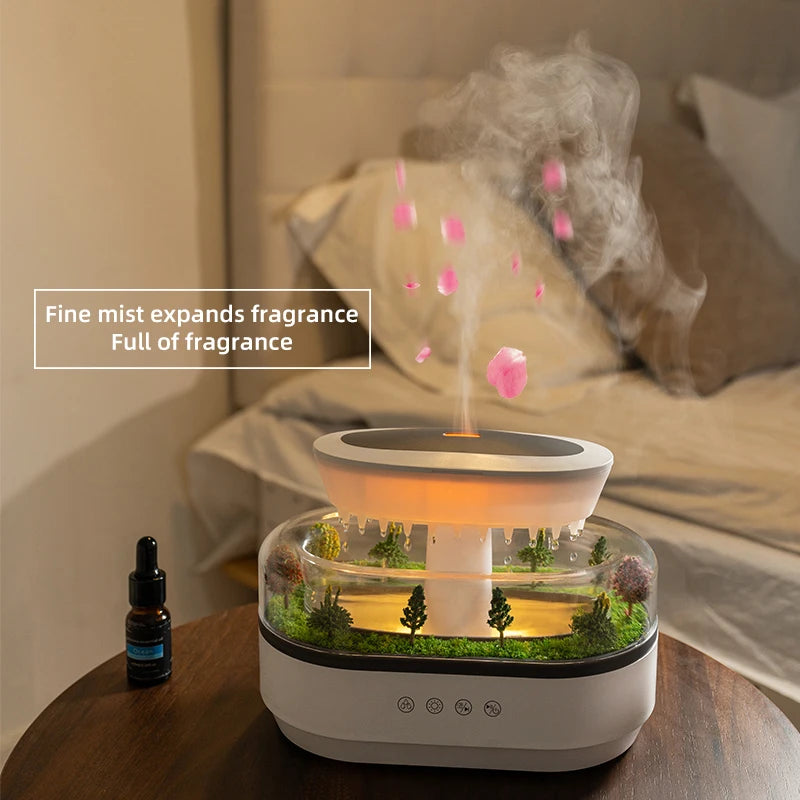 Difusor Raindrop en ambiente de dormitorio