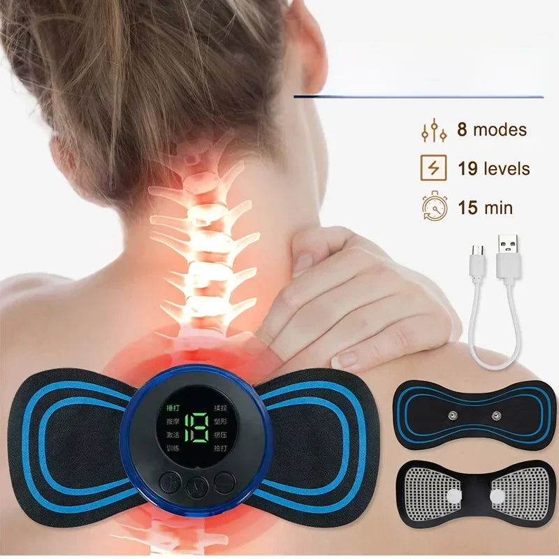 Masajeador Cervical Eléctrico Mini - Parche para Cuello y Espalda con Estimulación Muscular - Sophia Shop