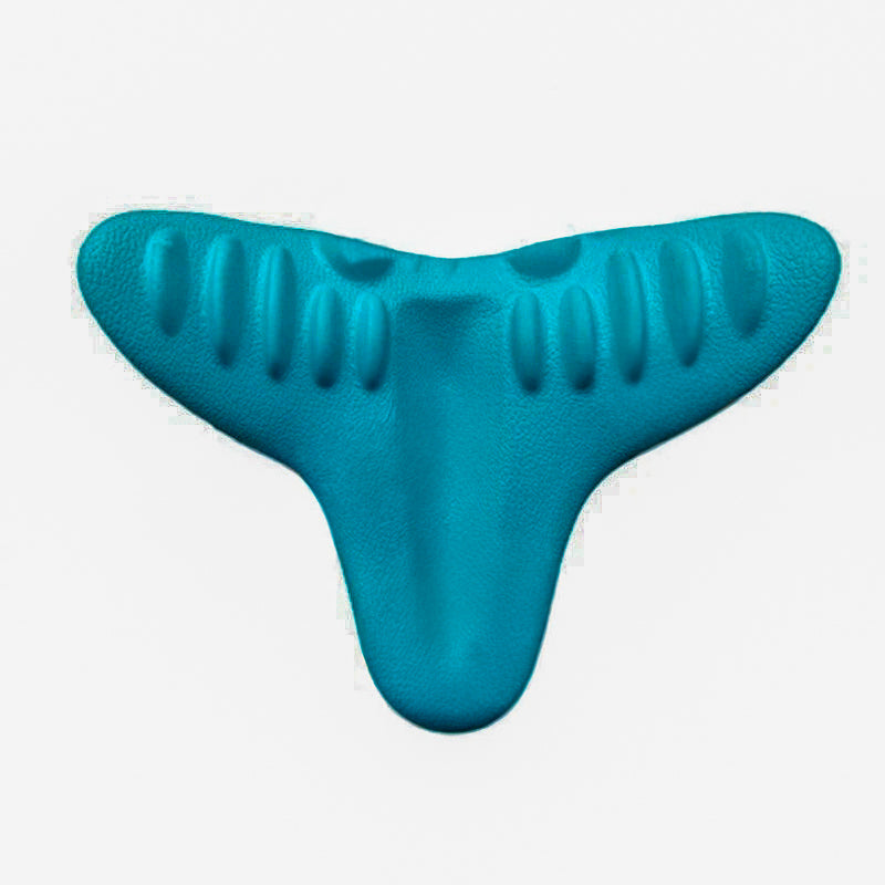 Almohada cervical memory foam azul - masajeador de cuello para alivio de tensión